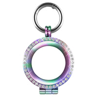 HKM-973459 Diamond-Studded Metal Protective Cover for Airtag Tracker - Compatible with iPhone Models