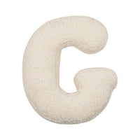 HKM-973459 Lambswool Alphabet Letter Pillow for Children - Modern Cushion in Solid Colors