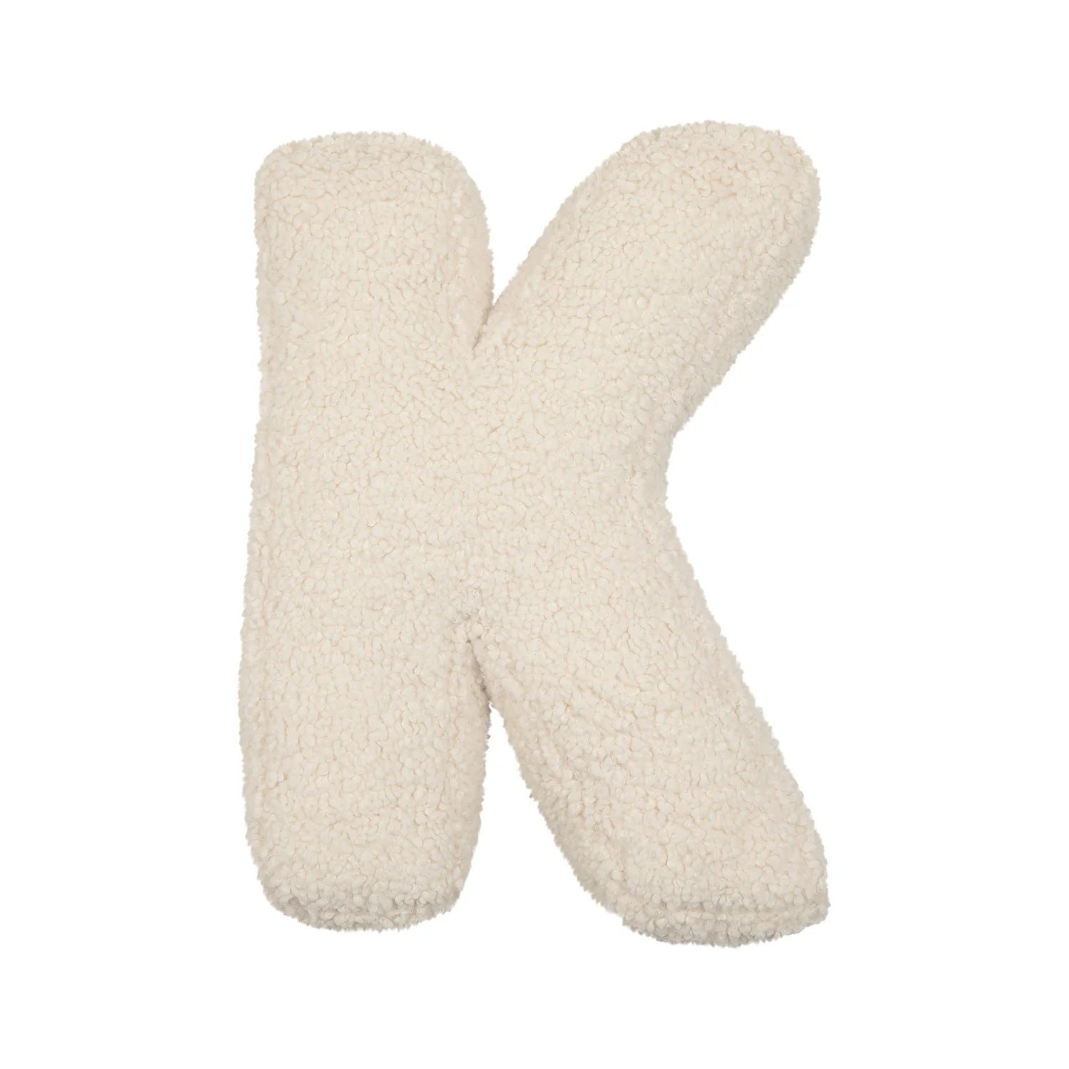 KTX-973459 Lambswool Alphabet Letter Pillow for Children - Modern Cushion in Solid Colors