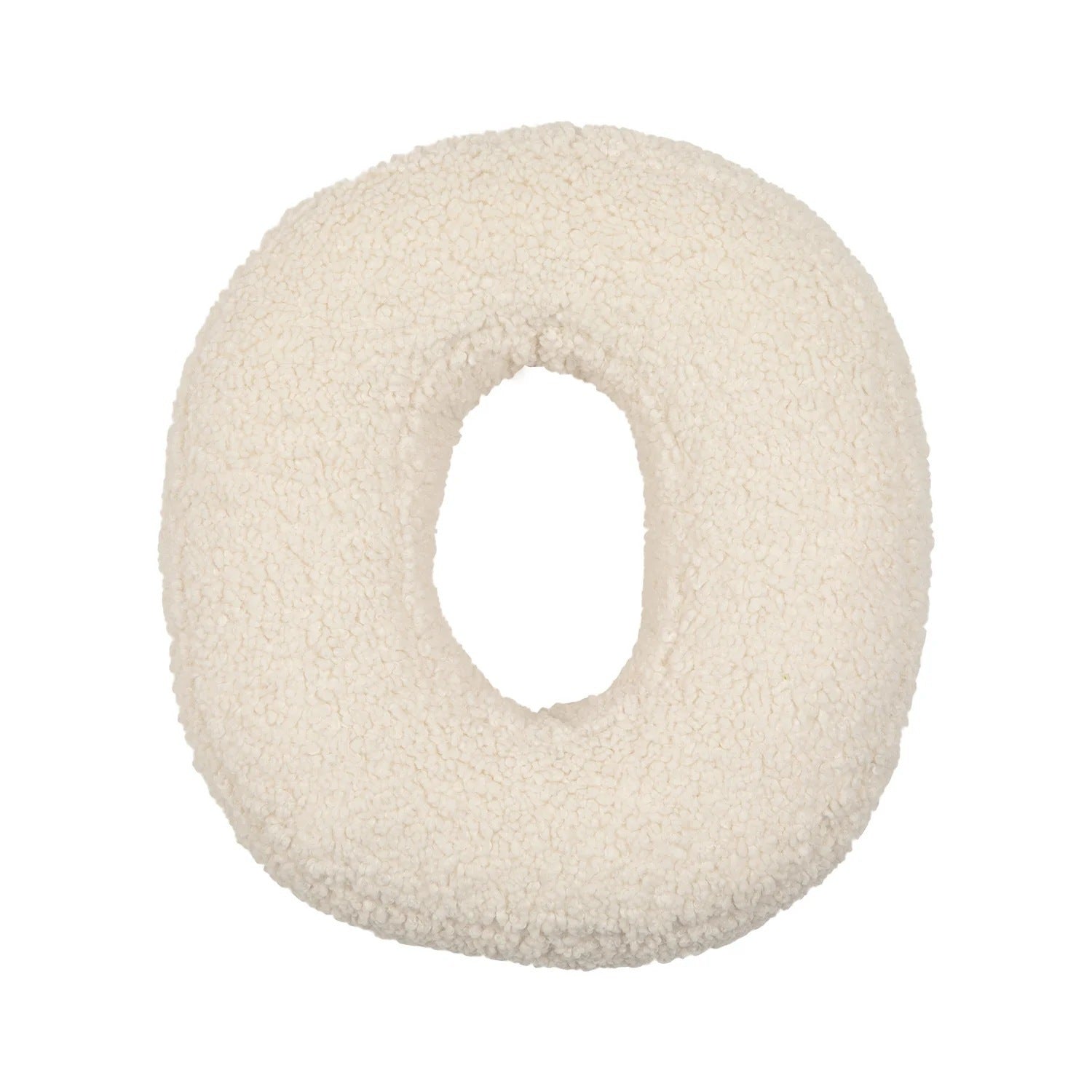 KTX-973459 Lambswool Alphabet Letter Pillow for Children - Modern Cushion in Solid Colors