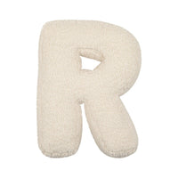 HKM-973459 Lambswool Alphabet Letter Pillow for Children - Modern Cushion in Solid Colors