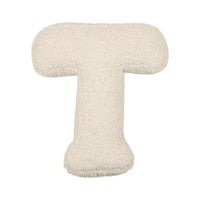 HKM-973459 Lambswool Alphabet Letter Pillow for Children - Modern Cushion in Solid Colors