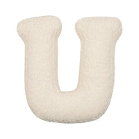 HKM-973459 Lambswool Alphabet Letter Pillow for Children - Modern Cushion in Solid Colors