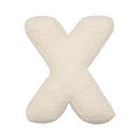 HKM-973459 Lambswool Alphabet Letter Pillow for Children - Modern Cushion in Solid Colors