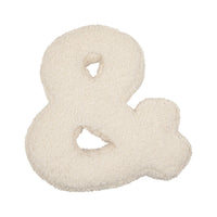 HKM-973459 Lambswool Alphabet Letter Pillow for Children - Modern Cushion in Solid Colors