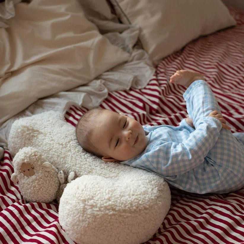 KTX-973459 Lambswool Alphabet Letter Pillow for Children - Modern Cushion in Solid Colors