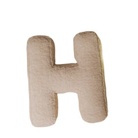 HKM-973459 Lambswool Alphabet Letter Pillow for Children - Modern Cushion in Solid Colors