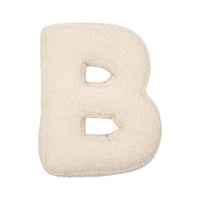 HKM-973459 Lambswool Alphabet Letter Pillow for Children - Modern Cushion in Solid Colors