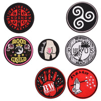 HKM-973459 Round Embroidery Cloth Badge for Clothing and Home Textiles, 8cm x 8cm Patch