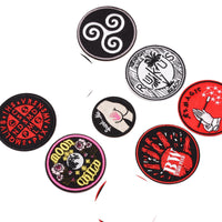 HKM-973459 Round Embroidery Cloth Badge for Clothing and Home Textiles, 8cm x 8cm Patch