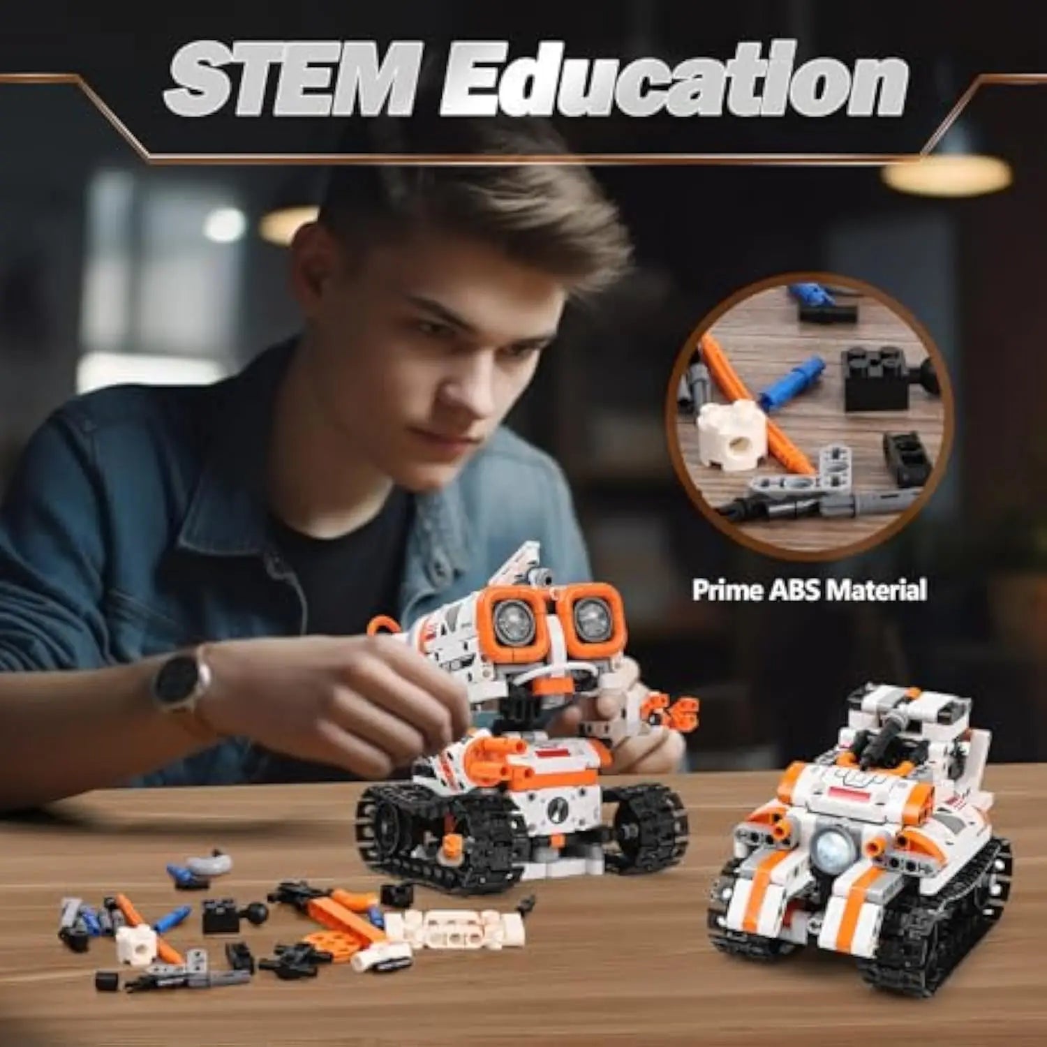 3-in-1 Remote-Controlled STEM Robotics Building Kit for Kids - Creative Educational Toy