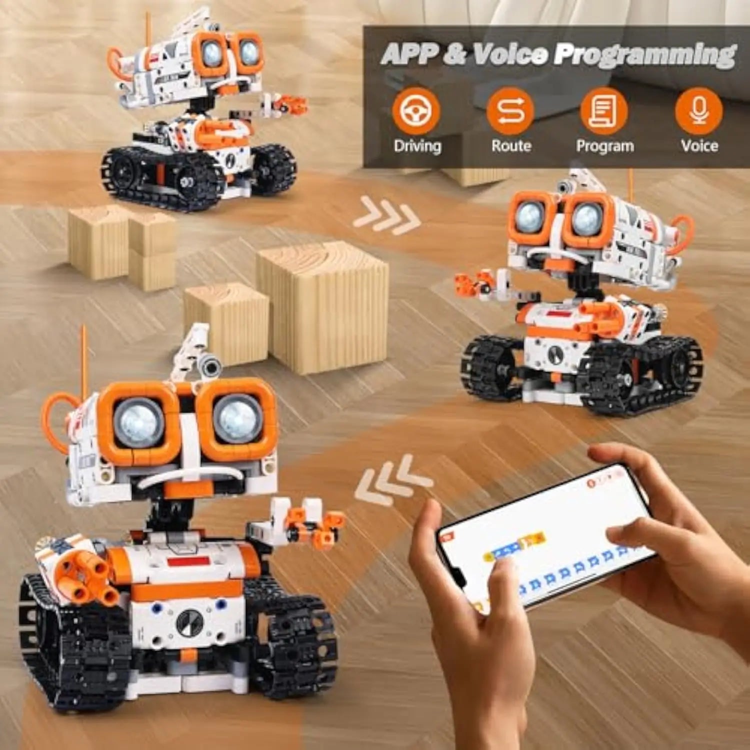 3-in-1 Remote-Controlled STEM Robotics Building Kit for Kids - Creative Educational Toy
