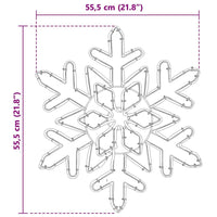 HKM-973587 Illuminated Color-Changing Christmas Snowflake 55.5 x 55.5 cm for Indoor and Outdoor Use