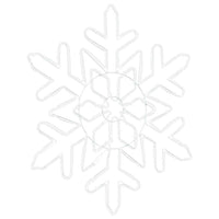 HKM-973587 Illuminated Color-Changing Christmas Snowflake 55.5 x 55.5 cm for Indoor and Outdoor Use