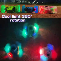 HKM-973779 Double-Sided 2.4GHz Remote Control Stunt Car with Lights – 360 Rotations, Rechargeable RC Drift Car for Kids and Teens