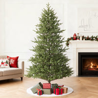 HKM-973907 Pre-Lit 7.5ft Artificial Balsam Fir Christmas Tree with 3,941 Branch Tips and 1,485 LED Lights