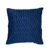 HKM-973907 Solid Velvet Pleated Throw Pillow Cover - 45cm x 45cm in Various Colors