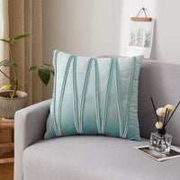 HKM-973907 Solid Velvet Pleated Throw Pillow Cover - 45cm x 45cm in Various Colors