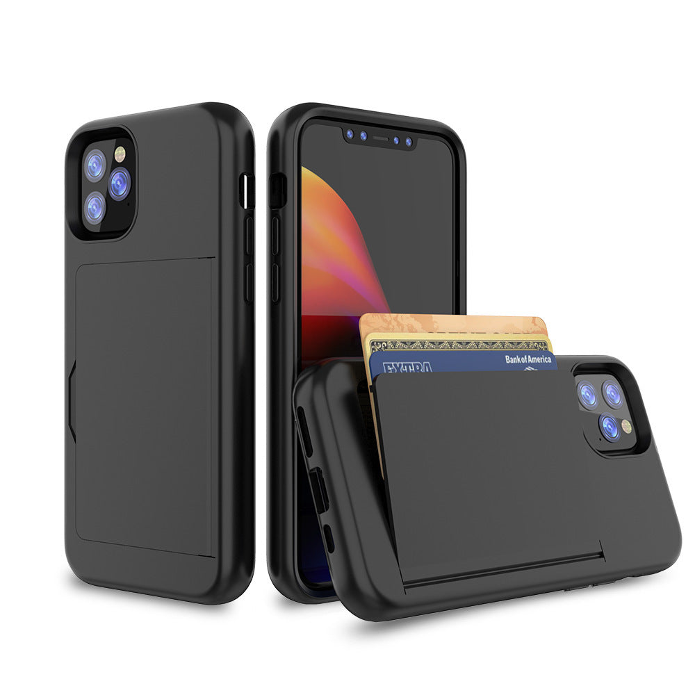 HKM-974035 Sleek TPU & PC Back Cover for iPhone 11, 11 Pro, and Pro Max - Solid Color Options