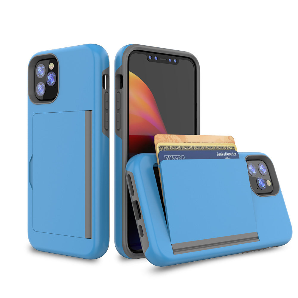 HKM-974035 Sleek TPU & PC Back Cover for iPhone 11, 11 Pro, and Pro Max - Solid Color Options