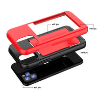 HKM-974035 Sleek TPU & PC Back Cover for iPhone 11, 11 Pro, and Pro Max - Solid Color Options