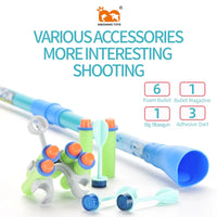 HKM-974035 Soft Foam Blowgun Toy Set with Vertical Target for Kids Ages 3 and Up