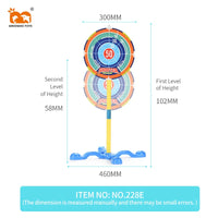 HKM-974035 Soft Foam Blowgun Toy Set with Vertical Target for Kids Ages 3 and Up