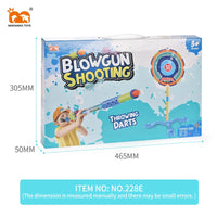 HKM-974035 Soft Foam Blowgun Toy Set with Vertical Target for Kids Ages 3 and Up