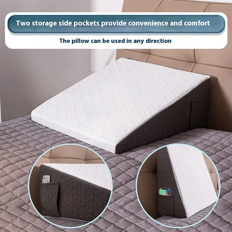 HKM-974099 Memory Foam Triangle Wedge Pillow for Supportive Sleep Comfort