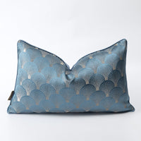 HKM-974227 Blue and White Patchwork Cushion Covers for Living Room Sofa - Various Sizes Available