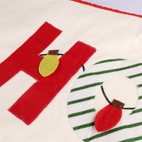 HKM-974227 Creative Letters Christmas Tree Skirt in Non-Woven Fabric and Linen - 61CM & 77CM Options