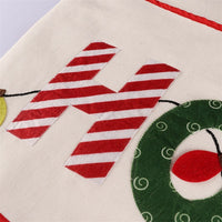 HKM-974227 Creative Letters Christmas Tree Skirt in Non-Woven Fabric and Linen - 61CM & 77CM Options
