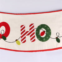 HKM-974227 Creative Letters Christmas Tree Skirt in Non-Woven Fabric and Linen - 61CM & 77CM Options