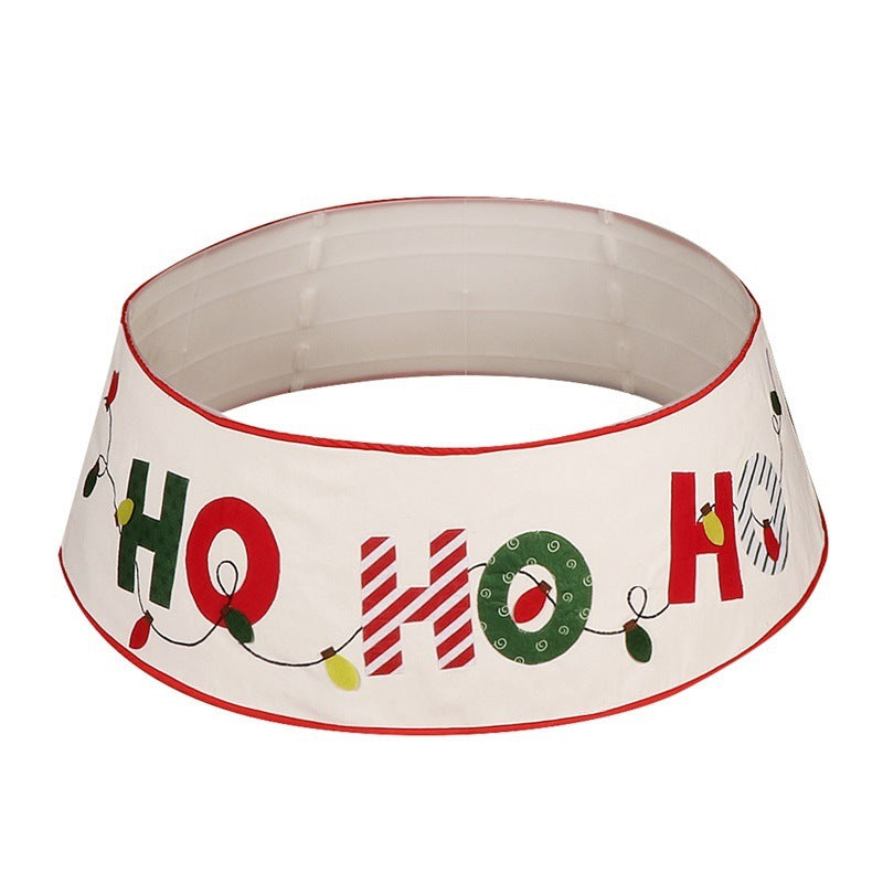 HKM-974227 Creative Letters Christmas Tree Skirt in Non-Woven Fabric and Linen - 61CM & 77CM Options