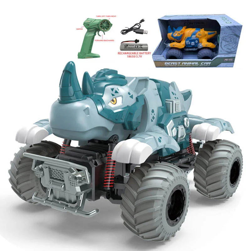 HKM-974355 Dinosaur Climbing RC Truck for Kids - Off-Road Remote Control Car, Electric Plastic Dino Toy, Ready-to-Go