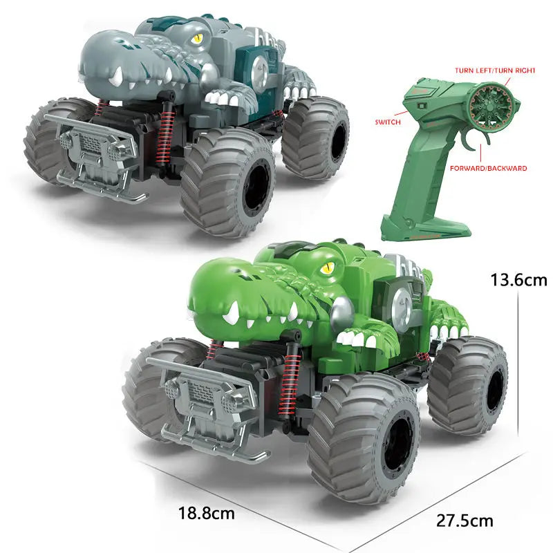 HKM-974355 Dinosaur Climbing RC Truck for Kids - Off-Road Remote Control Car, Electric Plastic Dino Toy, Ready-to-Go