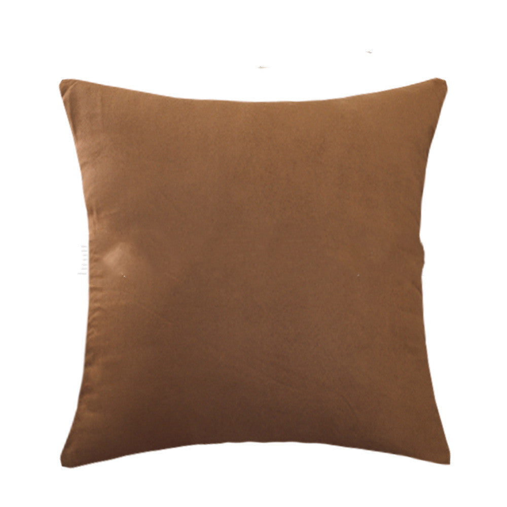 HKM-974483 Suede Solid Color Pillowcase – 100% Polyester Home Decor