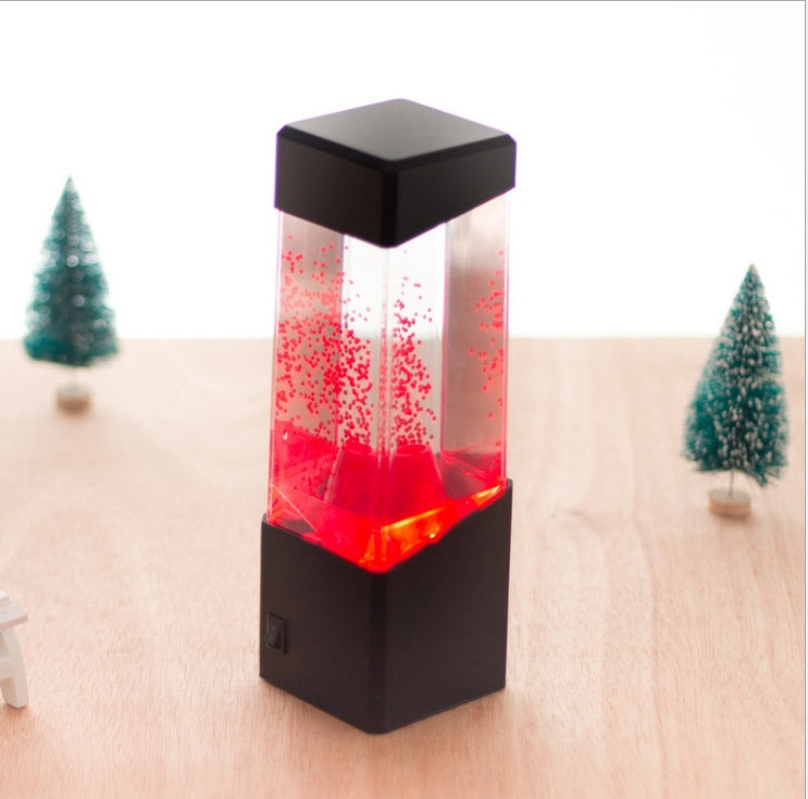 HKM-974611 Colorful LED Jellyfish Night Light with Volcanic Effect - Battery Operated or USB Compatible