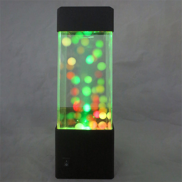 HKM-974611 Colorful LED Jellyfish Night Light with Volcanic Effect - Battery Operated or USB Compatible