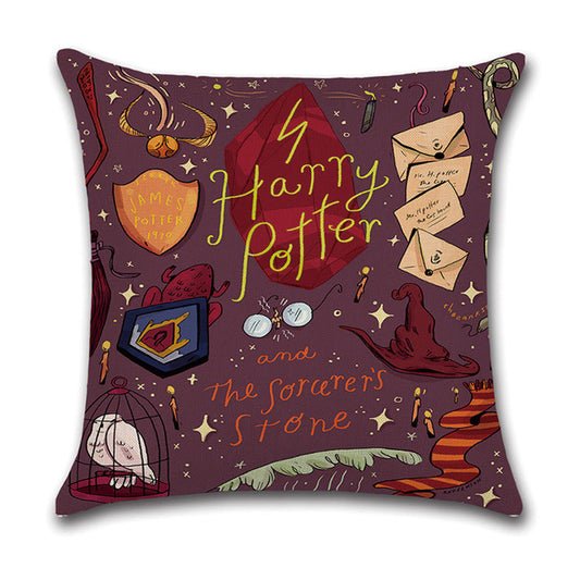 KTX-974611 Geometric Abstract Linen Lumbar Cushion Pillow - 45x45cm