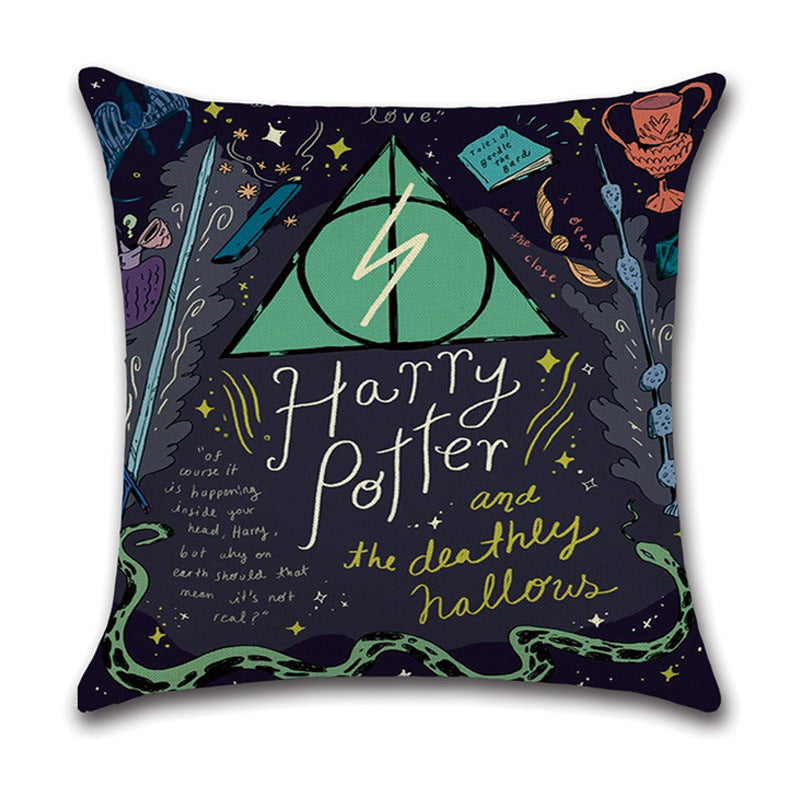 KTX-974611 Geometric Abstract Linen Lumbar Cushion Pillow - 45x45cm