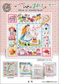 HKM-974931 Fairy Tale Cross Stitch Kit with 14CT White Cloth, 29x29cm Canvas Design