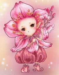 HKM-974931 Fairy Tale Cross Stitch Kit with 14CT White Cloth, 29x29cm Canvas Design