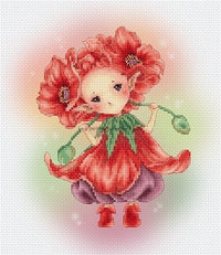 HKM-974931 Fairy Tale Cross Stitch Kit with 14CT White Cloth, 29x29cm Canvas Design