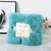 HKM-975059 Double-Sided Velvet Blanket and Pillow Cover Set, Solid Color, 70x50cm, Various Colors Available