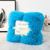 HKM-975059 Double-Sided Velvet Blanket and Pillow Cover Set, Solid Color, 70x50cm, Various Colors Available