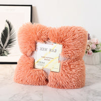 HKM-975059 Double-Sided Velvet Blanket and Pillow Cover Set, Solid Color, 70x50cm, Various Colors Available