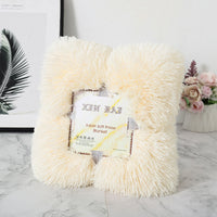 HKM-975059 Double-Sided Velvet Blanket and Pillow Cover Set, Solid Color, 70x50cm, Various Colors Available