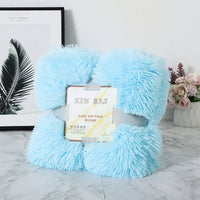 HKM-975059 Double-Sided Velvet Blanket and Pillow Cover Set, Solid Color, 70x50cm, Various Colors Available