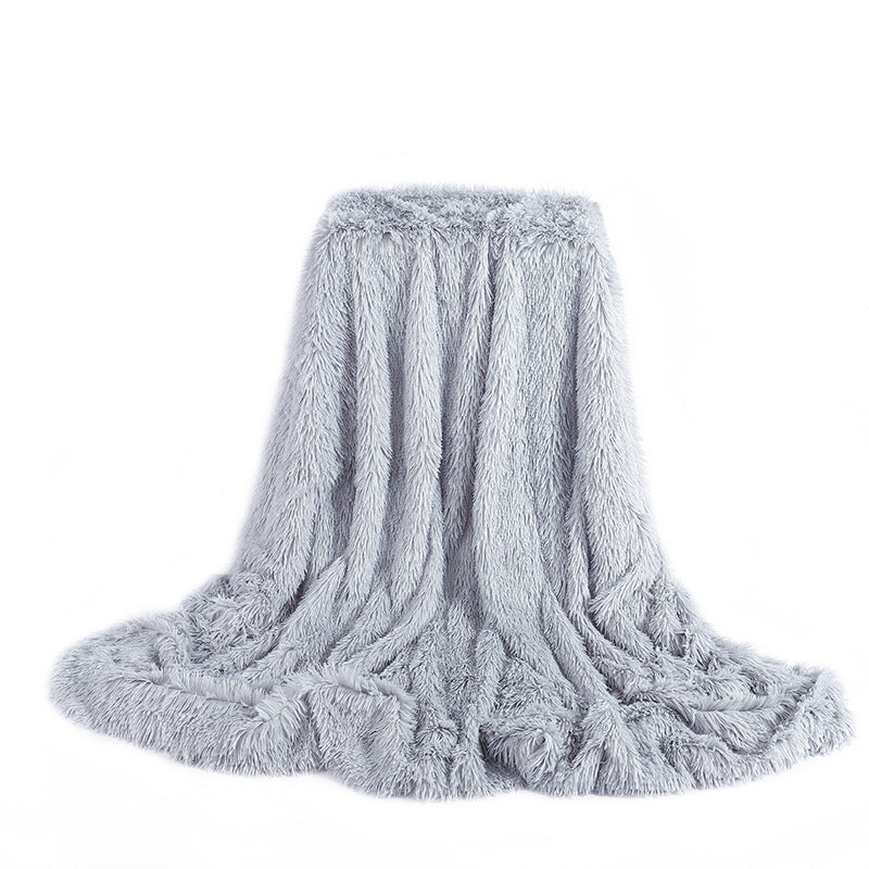 HKM-975059 Double-Sided Velvet Blanket and Pillow Cover Set, Solid Color, 70x50cm, Various Colors Available